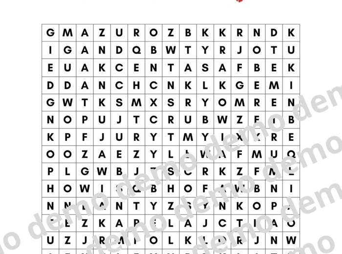 Muzyka, klasa 4-5. Taniec ludowy. Karta pracy: wykreślanka.