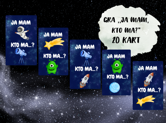 PAKIET KOSMOS - GAZETKA, PLANSZE DEMONSTRACYJNE, GRA JA MAM, KTO MA