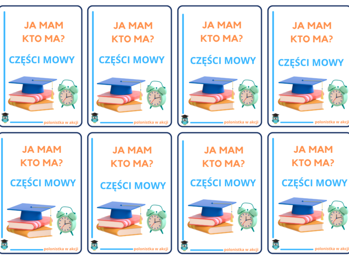 Gra Kto ma...Ja mam Części mowy