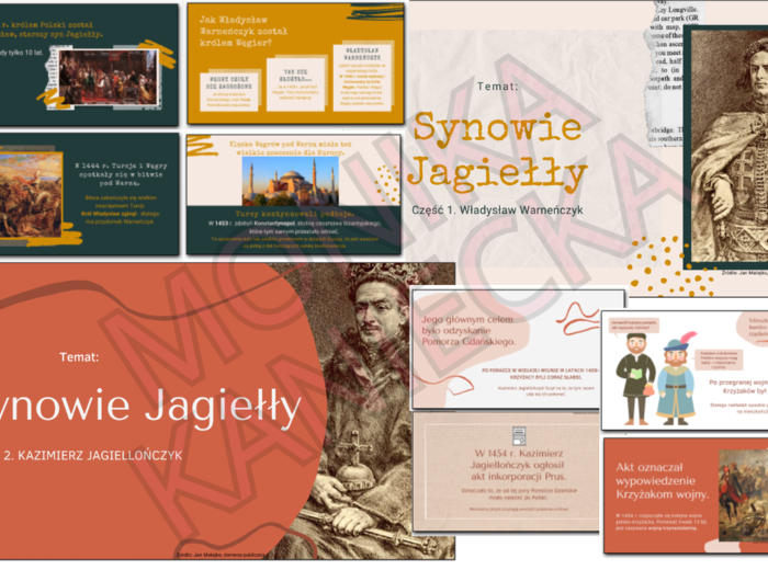 Synowie Jagiełły - prezentacja historia klasa 5