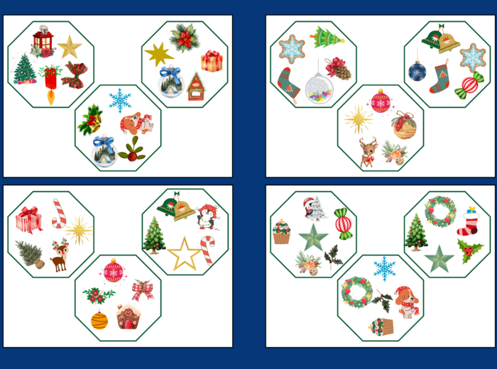 BOŻE NARODZENIE – dooble - biblioteka - świetlica - przedszkole - 36 szt.