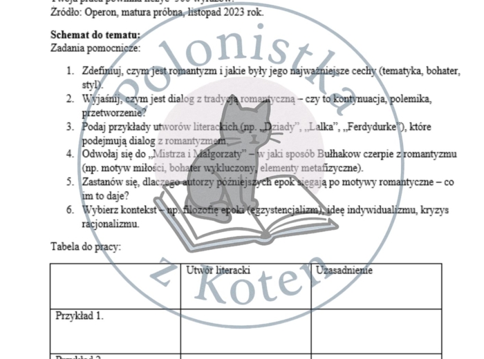 Schematy do rozprawek – rozszerzenie