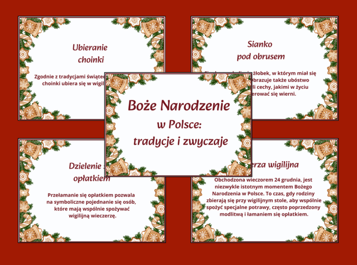 TRADYCJE I ZWYCZAJE - BOŻE NARODZENIE – biblioteka – świetlica –przedszkole - gazetka – wersja 3
