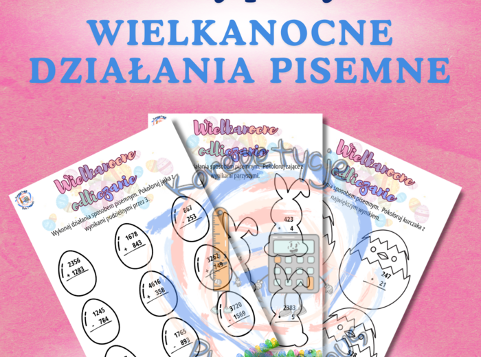 Wielkanocne karty pracy działania pisemne