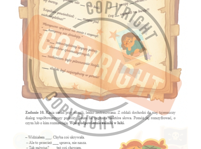 Części mowy- karta pracy "Morska przygoda"