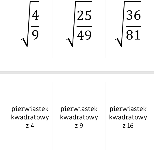 45 fiszek powtórzeniowych do E8 - pierwiastki