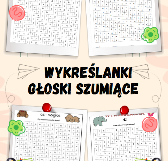 Logopedia - wykreślanki głoski szumiące