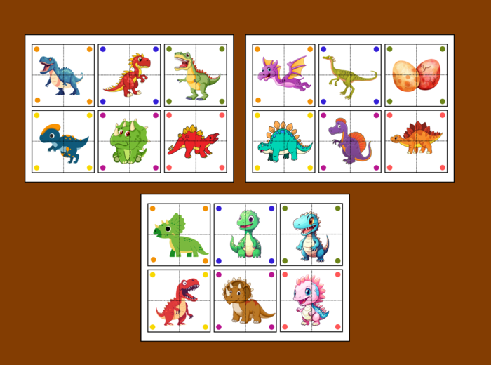 DZIEŃ DINOZAURA - puzzle – układanka- układanki – biblioteka – świetlica – przedszkole – 36 wersji