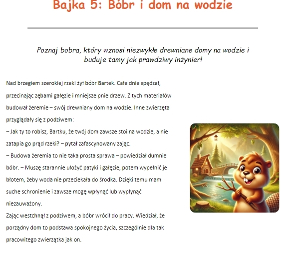 Bajki o zwierzętach i ich zwyczajach