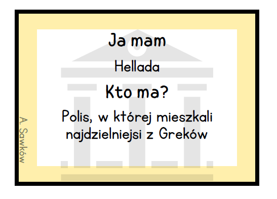 "Ja mam, kto ma" - Starożytna Grecja