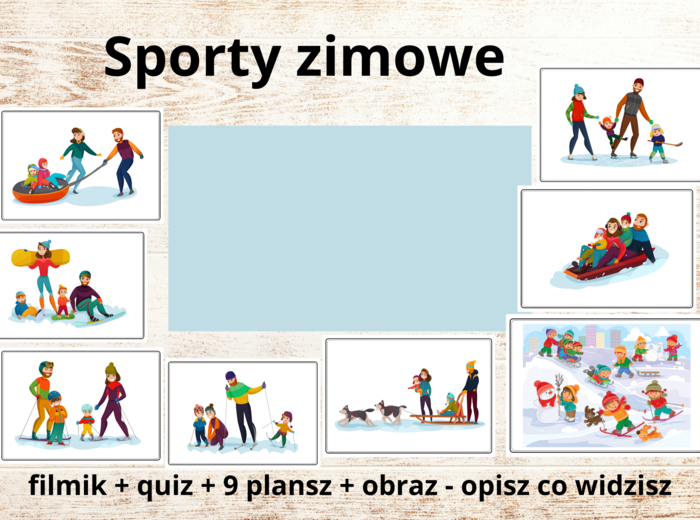 Sporty zimowe - filmik + plansze