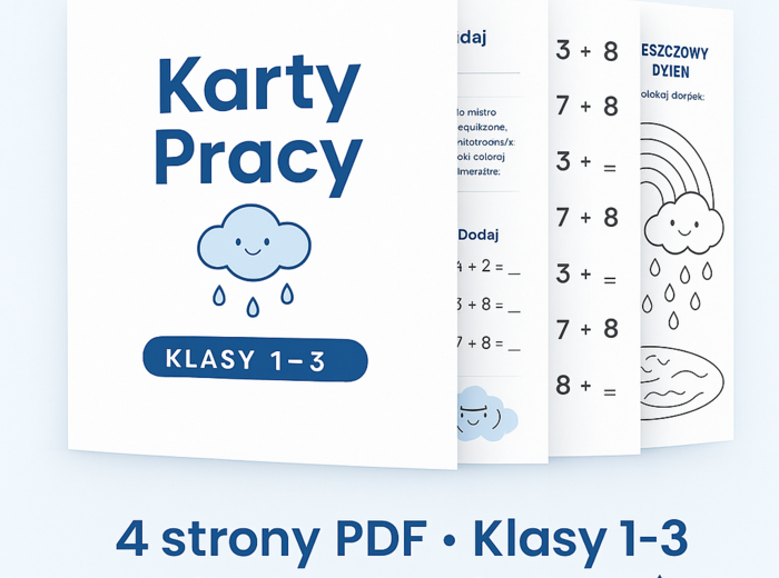 Karta pracy: Deszczowa pogoda – zadania tekstowe