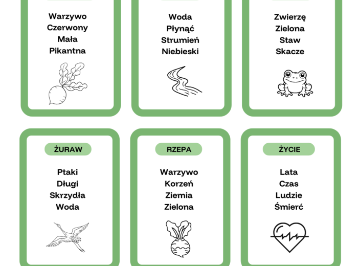 Taboo ortograficzne- rz, ż (zestaw 24 kart)