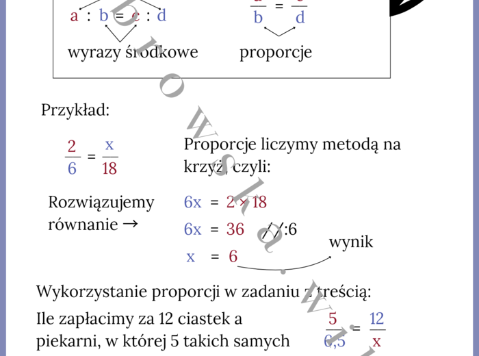 Proporcje - notatka