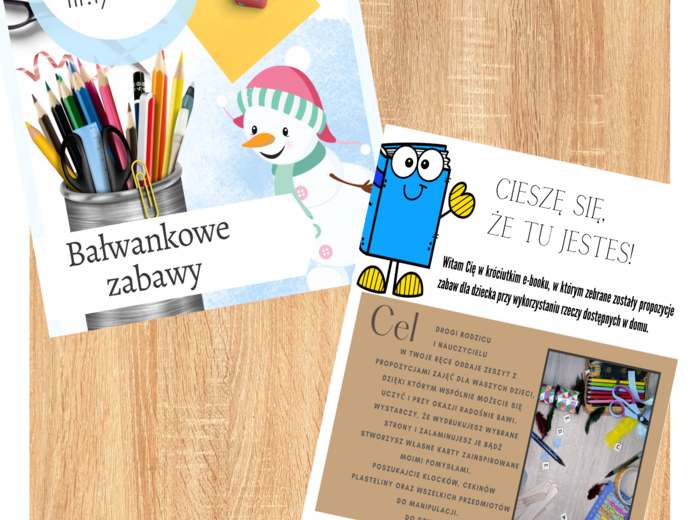 Karty pracy do E-booka na styczeń - ,,Bałwanek"