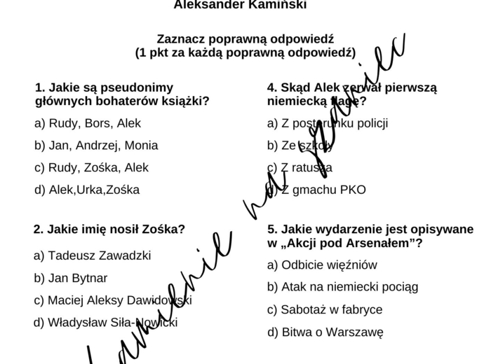 Kartkówka - Kamienie na szaniec