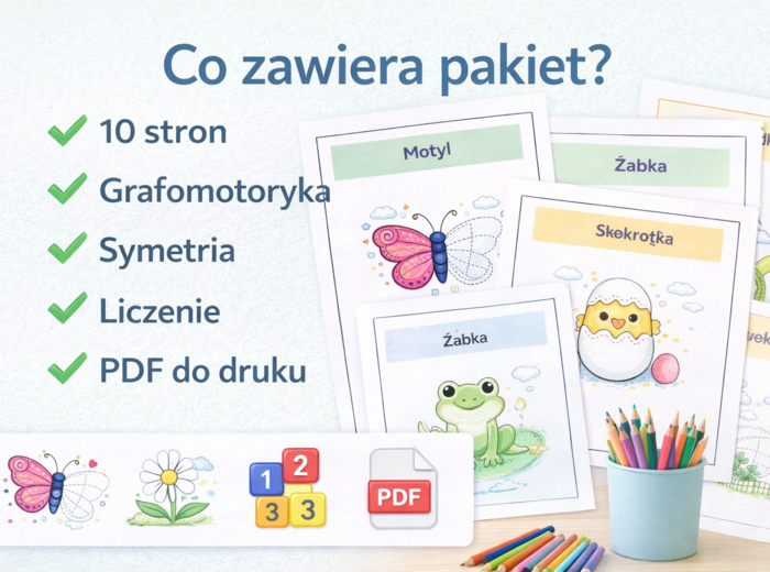 Wiosenne obrazki do dokończenia – karta pracy