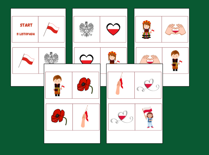 11 LISTOPADA – Święto Odzyskania Niepodległości – DOMINO PODŁOGOWE – biblioteka – świetlica – przedszkole
