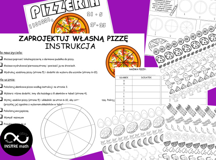 Projekt matematyczny: ZAPROJEKTUJ WŁASNĄ PIZZĘ. Ułamki zwykłe. Nauczanie Oparte na Projektach (PBL)