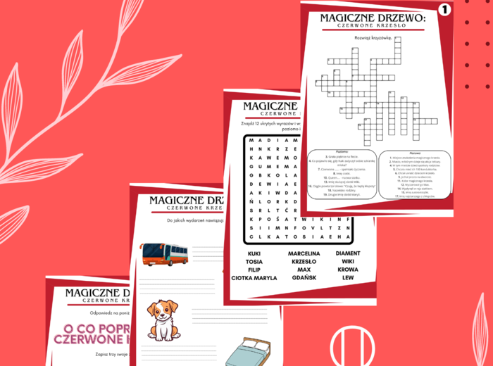 Magiczne drzewo: Czerwone krzesło - stacje zadaniowe