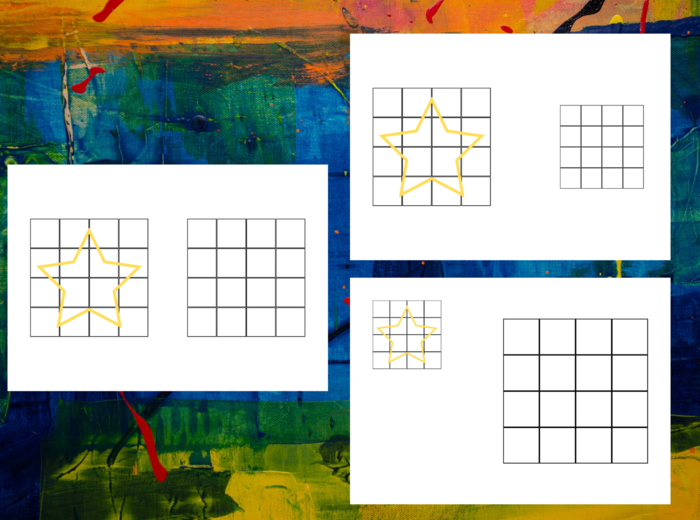 Przerysuj - pomniejsz - powiększ: 16-elementów