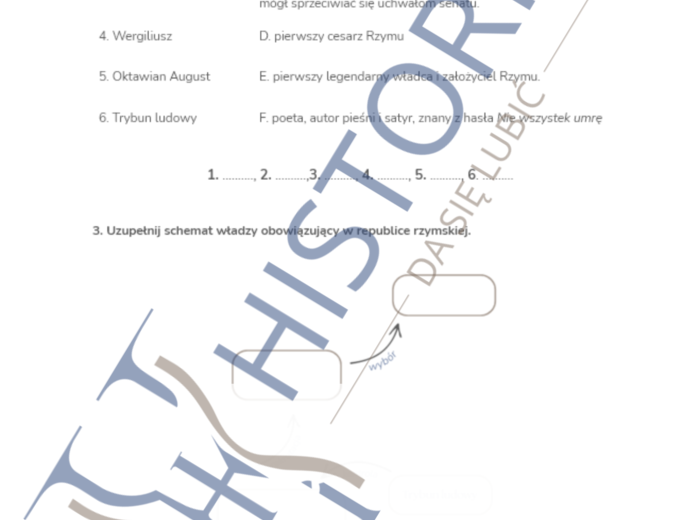 Karta pracy - Starożytny Rzym