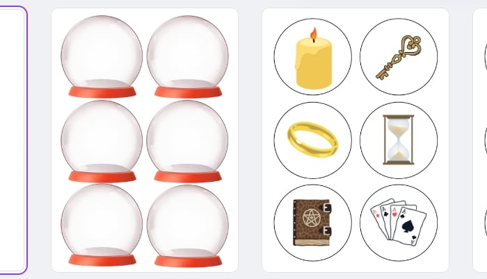 Andrzejkowe symbole- zabawa z latarką