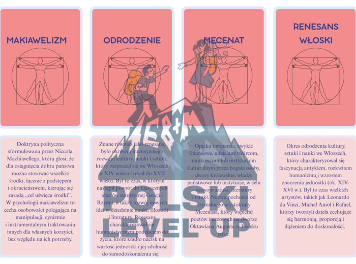 Fiszki literackie_renesans_Polski Level Up