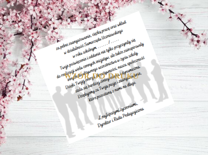 🏆 Dyplom dla Ucznia za Zaangażowanie w Samorząd Uczniowski — elegancki szablon z możliwością edycji 🎓✨