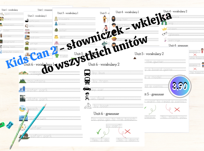 Kids Can 2 - słowniczek - wklejka do wszystkich unitów