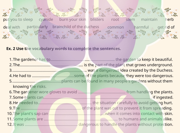 🌿 Enter the Deadliest Garden in the World – Alnwick Poison Gardenrośliny trujące, ogród Alnwick, nauka angielskiego, lekcja z filmem, B1/B2, słownictwo angielskie, ćwiczenia językowe, uzupełnianie zdań, dyskusja w klasie, pre-watching questions, post-wat