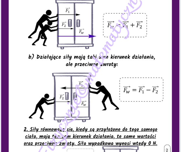 Siła wypadkowa i równoważąca - wklejka
