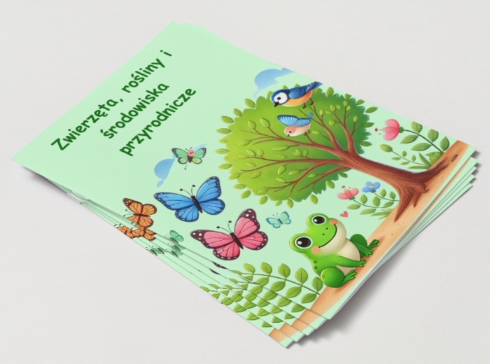 Zwierzęta, rośliny, środowiska przyrodnicze. Ilustracje, krótkie opisy i ciekawostki.
