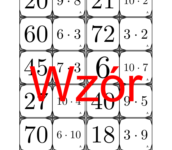 Domino - Tabliczka mnożenia | matematyka