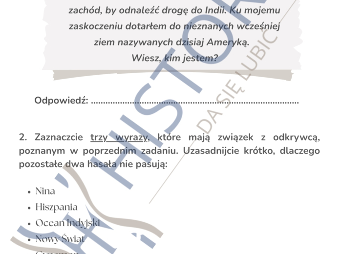 Escape room - Żeglując ku nowym lądom - śladami odkrywców