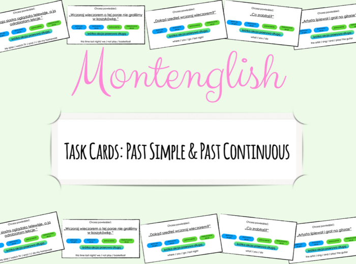 Karty Past Simple vs Past Continuous - tłumaczenia