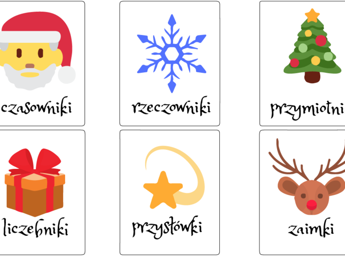 Język polski. Karty świąteczne