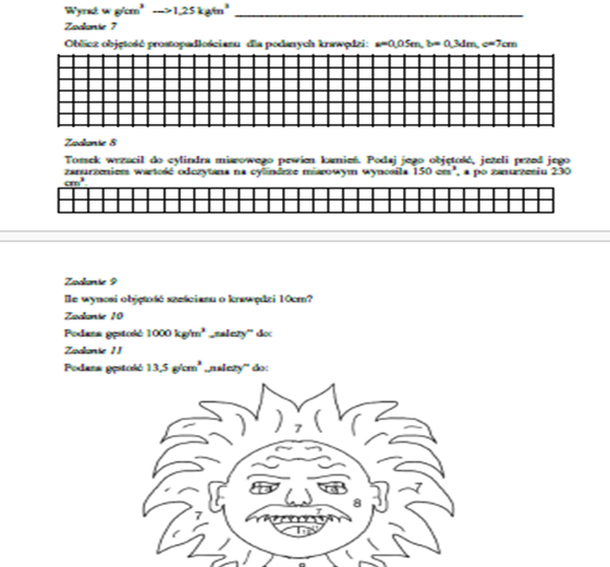 Gęstość - kolorowanka