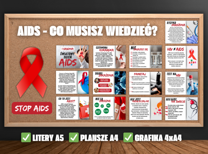 AIDS - CO MUSISZ WIEDZIEĆ - ŚWIATOWY DZIEŃ AIDS - gazetka szkolna