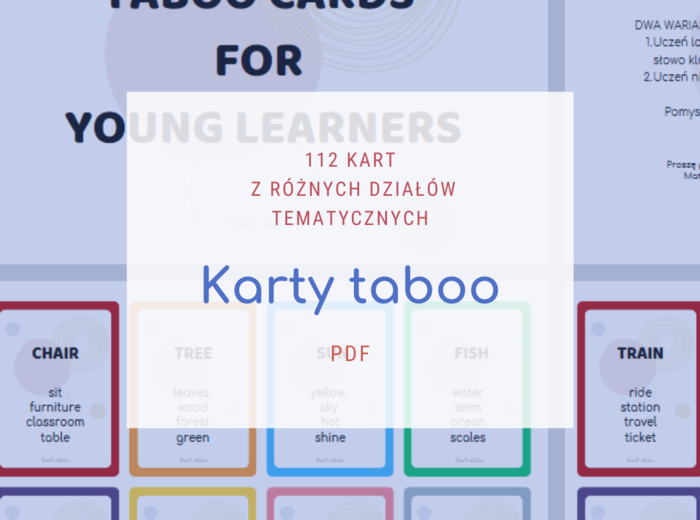 Karty Taboo /powtórzenie/klasy 1-3