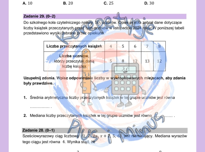 Zadania maturalne- statystyka