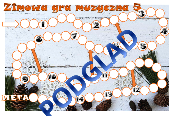 Zimowa gra muzyczna dla klasy V