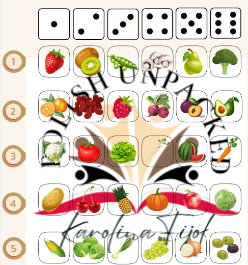 Gra Turlamy i nazywamy owoce i warzywa, edukacja wczesnoszkolna, język polski jako obcy poziom A1