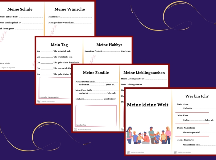 Niemiecki - Mini książeczka do uzupełniania "Ich und mein Alltag", poziom A1