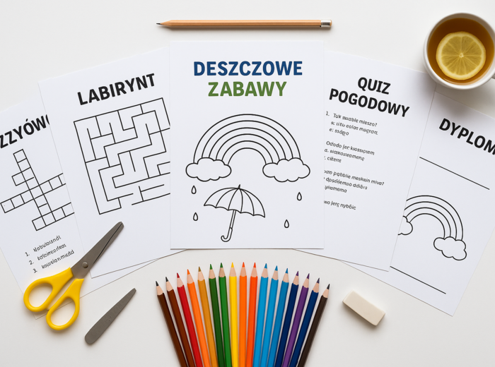 Karty pracy „Deszczowe zabawy”
