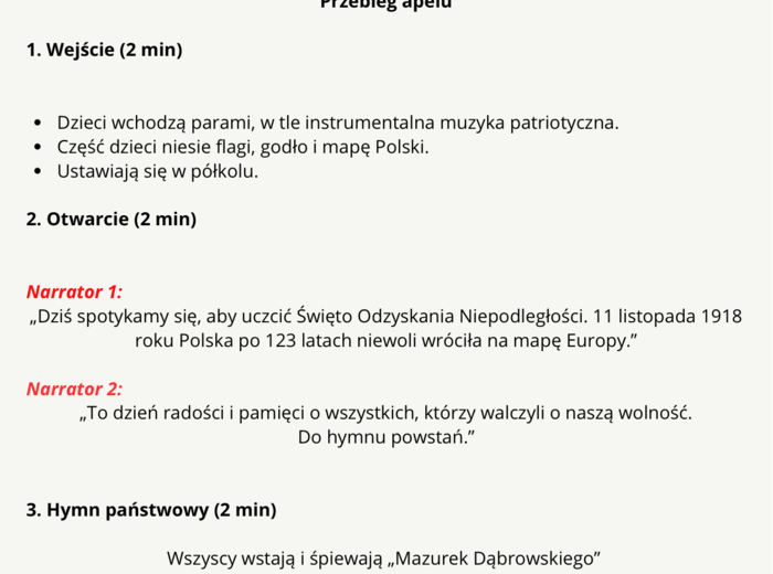 SCENARIUSZ 11 LISTOPADA