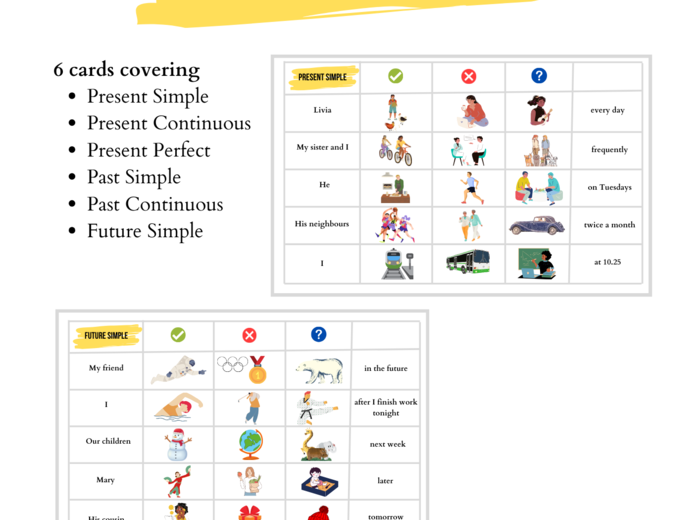 Tenses Practice Cards