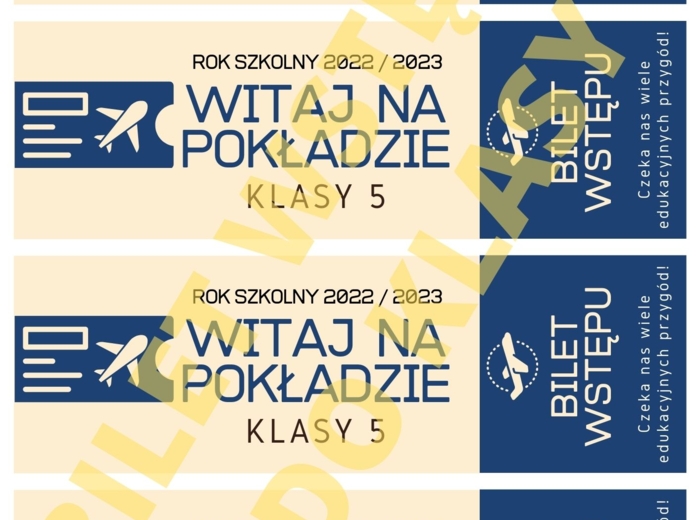 Bilet Wstępu do Klasy 5