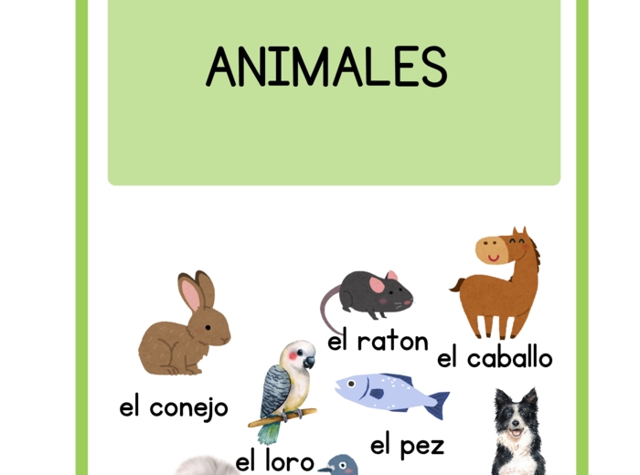 Los animales- zwierzęta (język hiszpański)