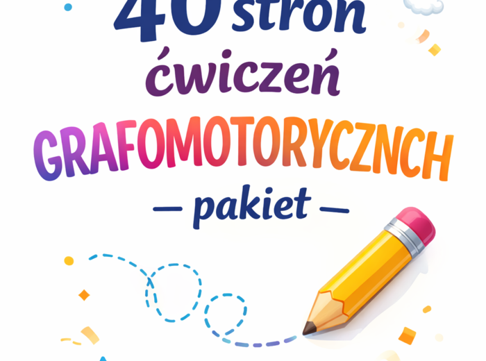 Aż 40 stron ćwiczeń grafomotorycznych – pakiet do druku